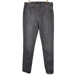 Joe's Jeans Tularose Skinny Ankle Stonewash Black Frayed Hem Jeans Size 29